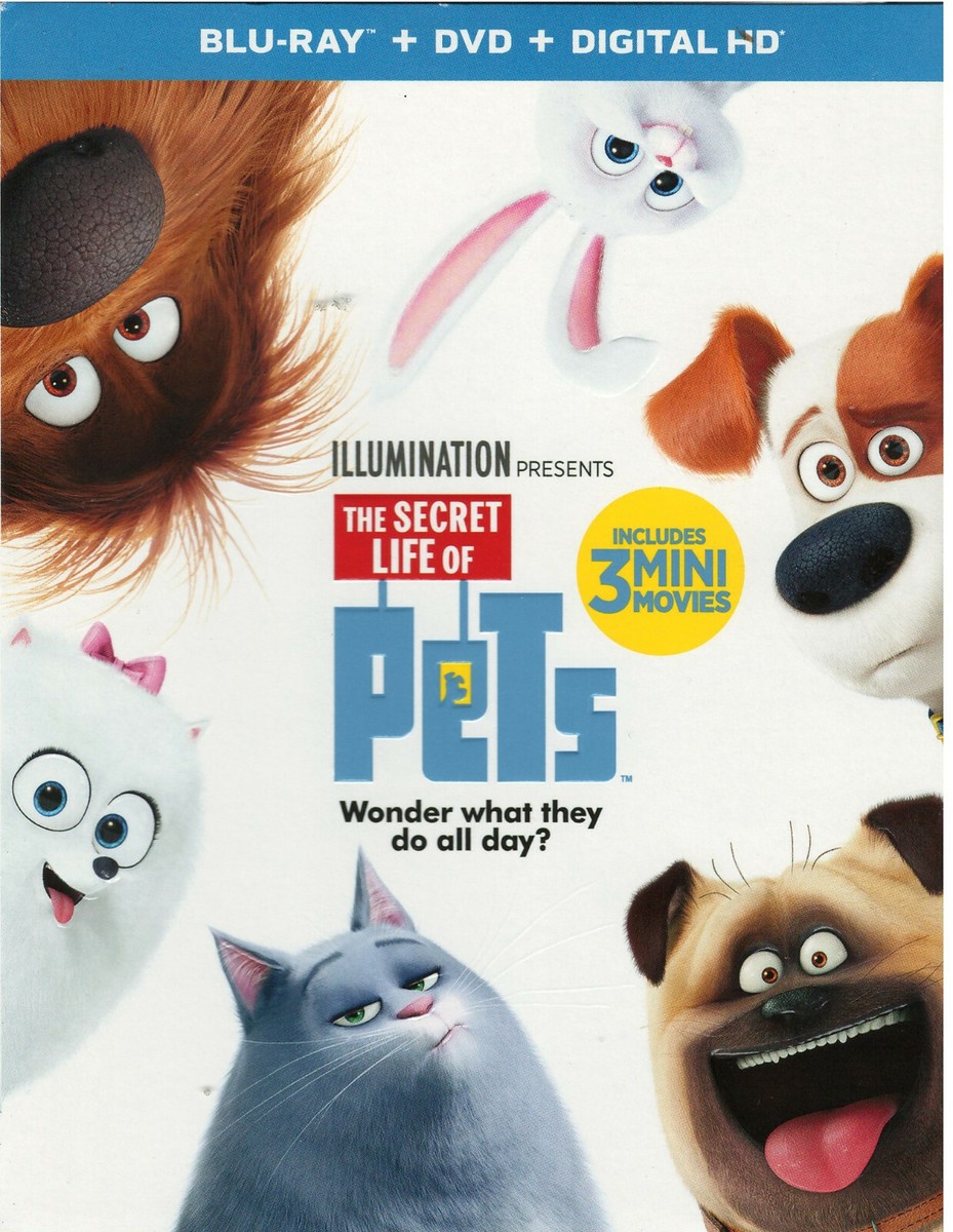 SECRET LIFE OF PETS 1 (Blu-ray/DVD, 2-Disc Set,Digital Copy) NEW
