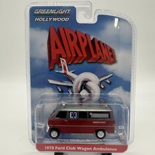 Greenlight - Hollywood - 1970 Ford Club Wagon Ambulance Airplane - Raw Chase