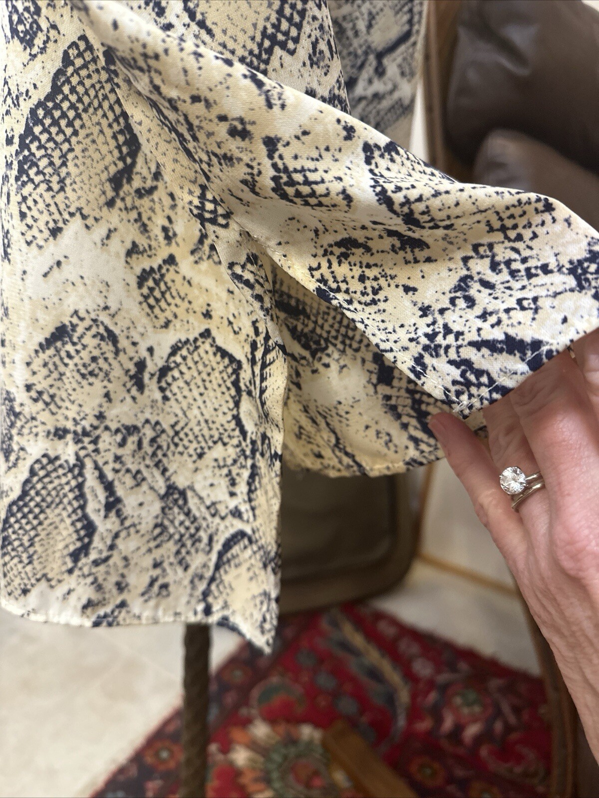 EUC Mod Ref Size M Snakeskin Print Adjustable Spa… - image 3