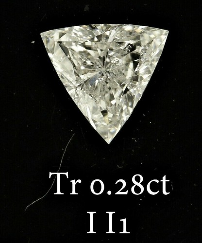 Rare Trillion Diamond 0.28 Carat I I1 Natural Loose Triangle Solitaire Jewelry - Picture 7 of 12