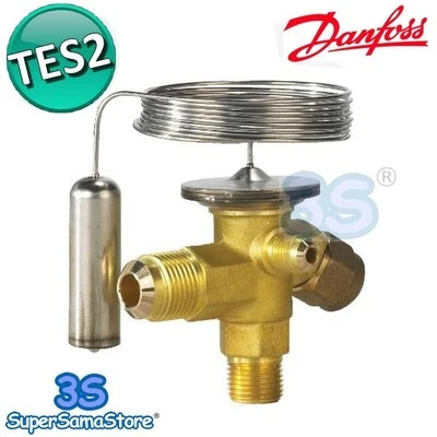 3S NEU Thermostatisches Expansionsventil TES2 Danfoss R404a R507 E: 3/8" A: 1/2"