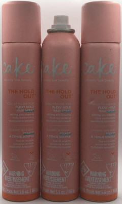 3PK Cake The Hold Out Flexy Hold Hair Stray ~ 5.6 Oz Each ~ FAST SHIPPING ~ READ