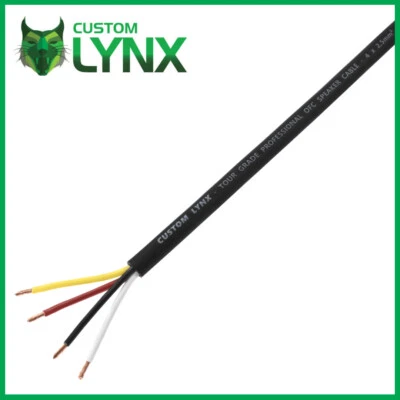 Custom Lynx Tour Grade 4 x 2.5mm² Speaker Cable. PRO Flexible. Price Per Metre