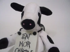 Chick-fil-A Promotional "Eat Mor Chikin"  9" Cow with Placard by Crayton Art's