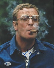 MICHAEL CAINE SIGNED 'THE ITALIAN JOB' 8x10 MOVIE PHOTO 2 ACTOR BECKETT BAS COA