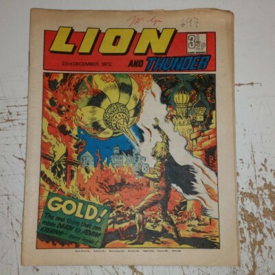 LION AND THUNDER 23RD DECEMBER 1972 BRITISH WEEKLY UK COMIC *