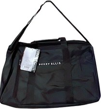 Perry Ellis-“Black Duffle Gym Bag”- Travel Luggage Carry On-(NEW WITH TAGS)