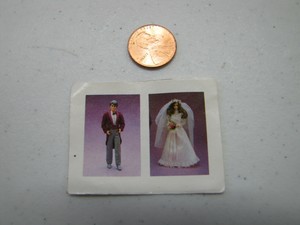 Vintage Barbie Doll Mattel Wedding Bride Groom Formal Photo