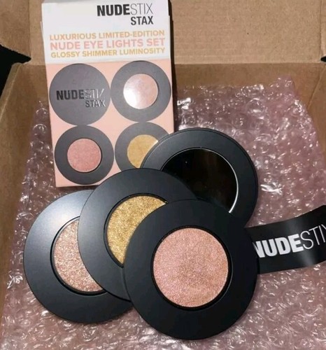 NUDESTIX Nude Eye Lights 3 Pc Stax Set LIMITED EDITION Eyeshadow Highlighter NEW - Picture 3 of 13