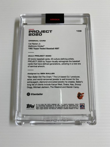 Topps Project 2020 Cal Ripkin Jr #109 by Ben Baller - Picture 2 of 2