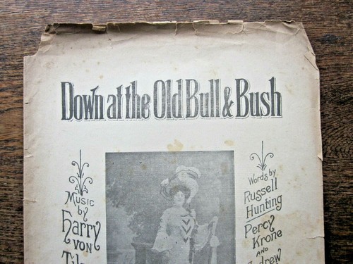1893/1905 2 Classic Cockney Music Sheets Future Mrs. Awkins & Old Bull & Bush - Picture 3 of 11