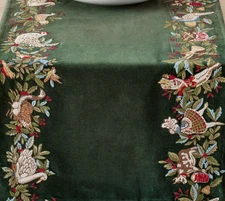 NWT Pottery Barn 12 DAYS OF CHRISTMAS  Embroidered Table Runner 18x108 NWT