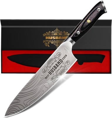 Anniversary Men Gifts for Him Husband, 8 inch Professional German Stainless 