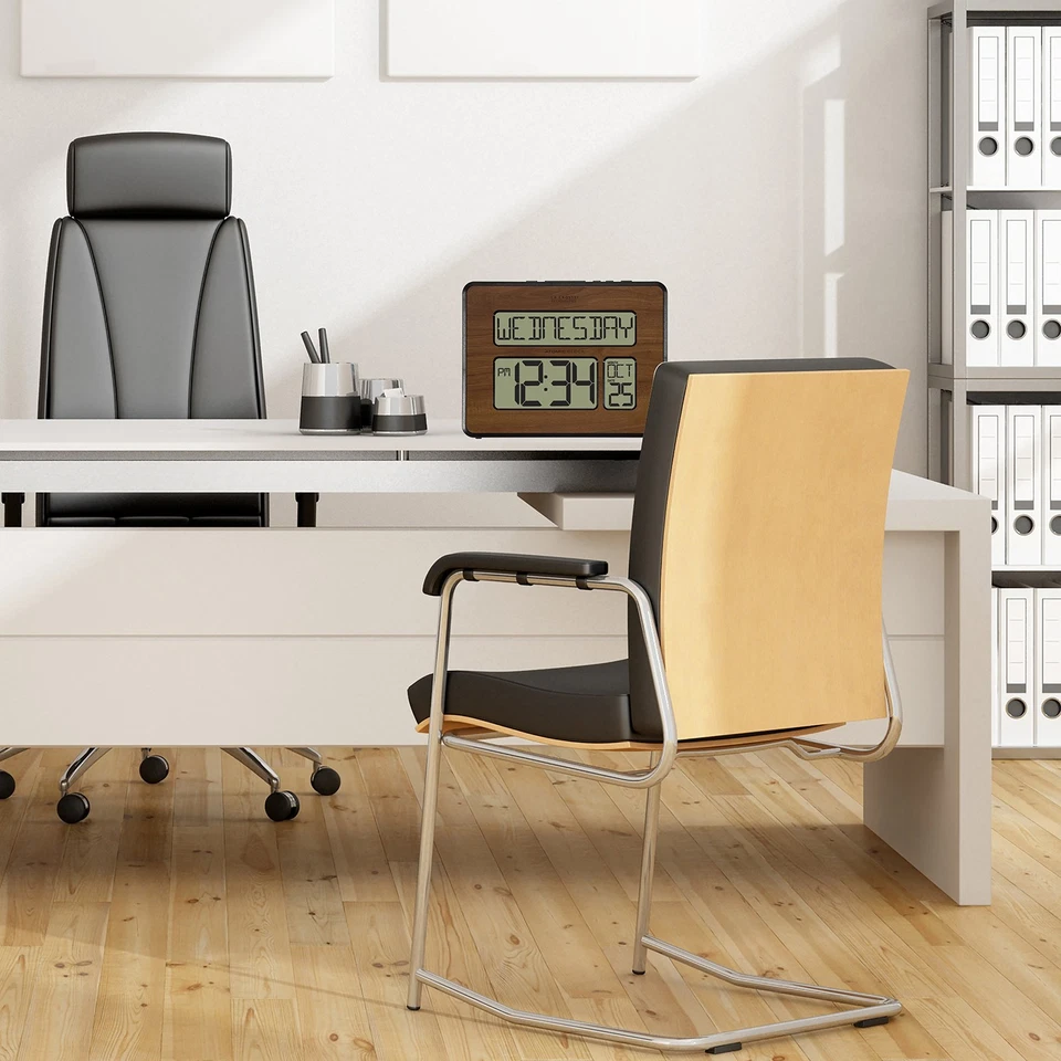 La Crosse Technology 513-1419-WA-INT Atomic Large Walnut 9.84"L x 1.14"W x 7.48"H Foto 2 de 4