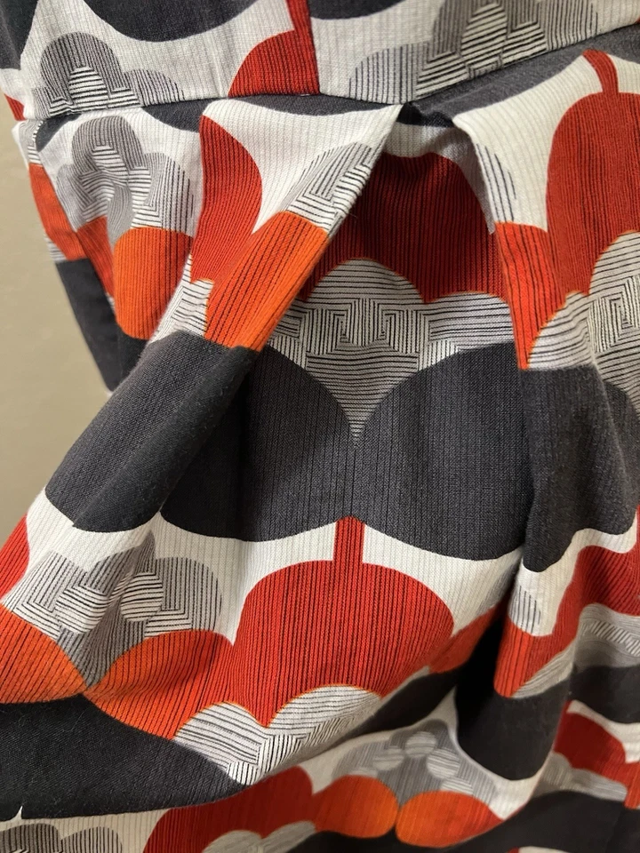 Mod Cloth Bonbon Nuit Print Pleated Dress Women's Short Sleeve Size Large L - Image 4 of 4