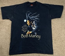 Zion BOB MARLEY Mens Large Black Short Sleeve Shirt VTG Y2K Music Reggae Weed
