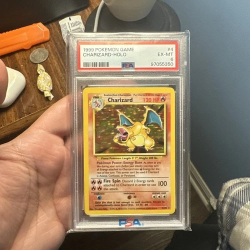 Pokémon TCG Charizard Base Set Holo Rare PSA 6 4/102 Wizards 1999