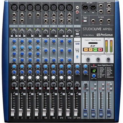 PreSonus StudioLive AR12c 12Channel Hybrid DigitalAnalog Performance Mixer