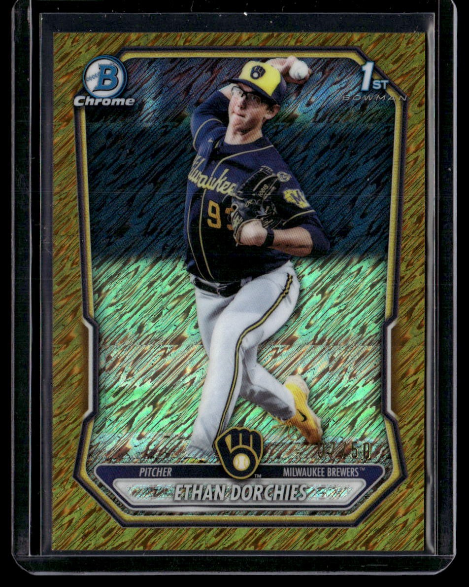 2026 Bowman #BCP-52 Ethan Dorchies Gold Shimmer Refractor /50