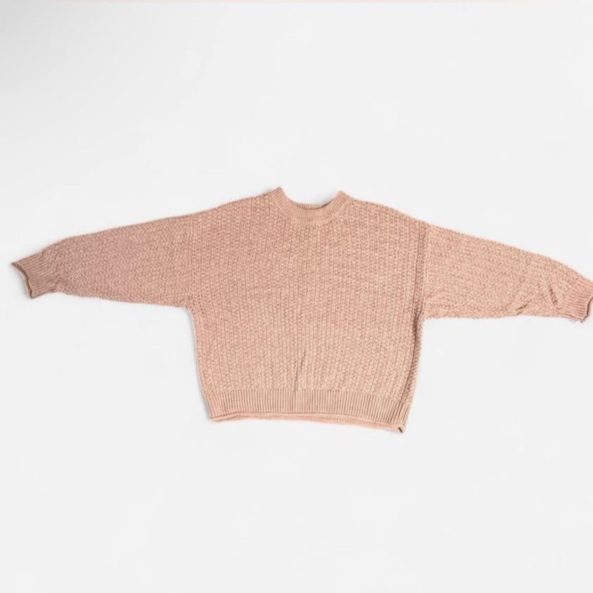 Textured Pink Knitted Universal Threads Sweater S… - image 2