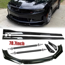 For Chevrolet Malibu Front Bumper Lip Chin Spoiler Splitter Side Skirt Body Kit