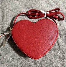 VALENTINE'S DAY RED HEART SHAPED CROSSBODY BAG PURSE NWT