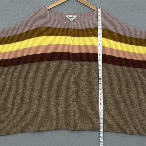 Boho Southwest Women Poncho Sweater M Blanket Stripe Chunky Knit Western Cowgirl - Bild 8 von 13