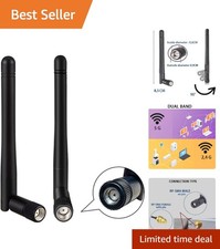 Wireless Signal Booster 3dBi RP-SMA WiFi Antenna Set of 2 for Surveillance