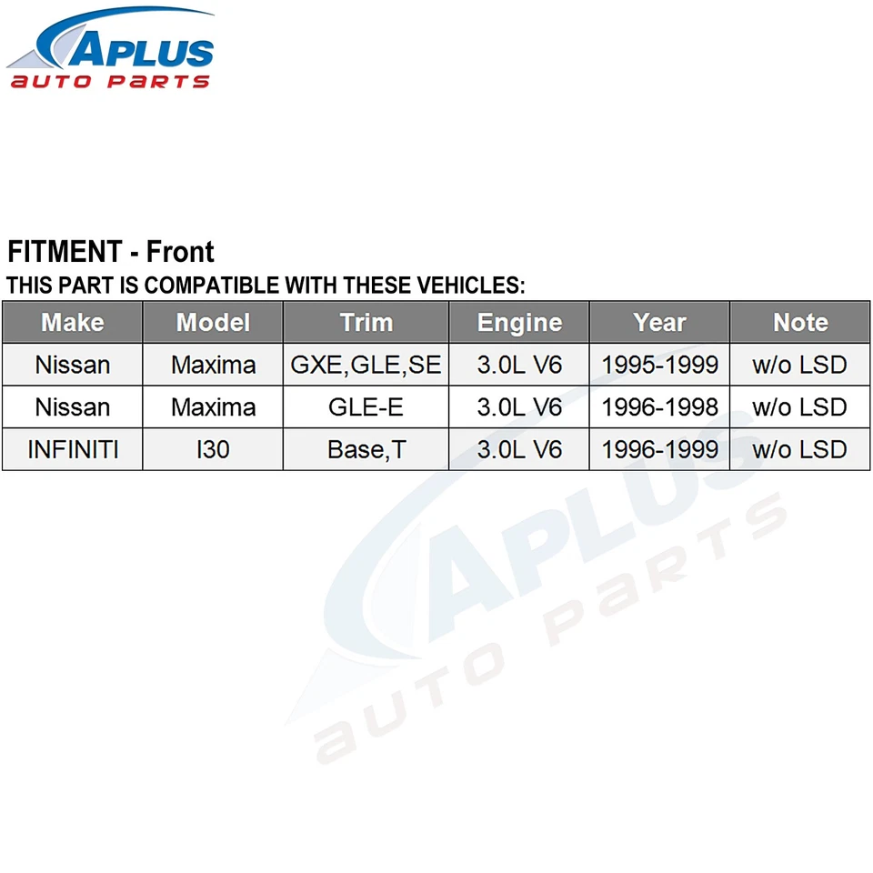 CV Axle Shaft Front Left & Right for 1995-99 Nissan Maxima 1996-99 INFINITI I30 - Image 3 of 4