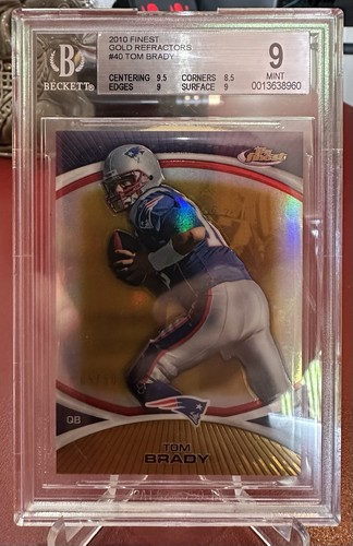 Tom Brady [Gold Refractor] #40 card from 2010 Topps Finest