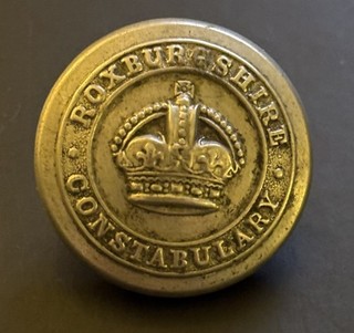 Antique Roxburghshire Constabulary Button Scottish Police