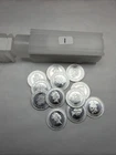 Roll Of 50 1/10 .999 Fine Silver St.Helena Guinea Round East India £10 Pounds #1