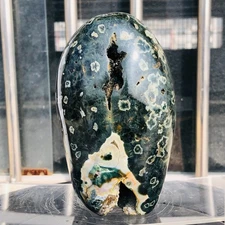 2.96lb Natural Ocean Jasper Quartz Crystal Geode Free-form Decorative Landscapes