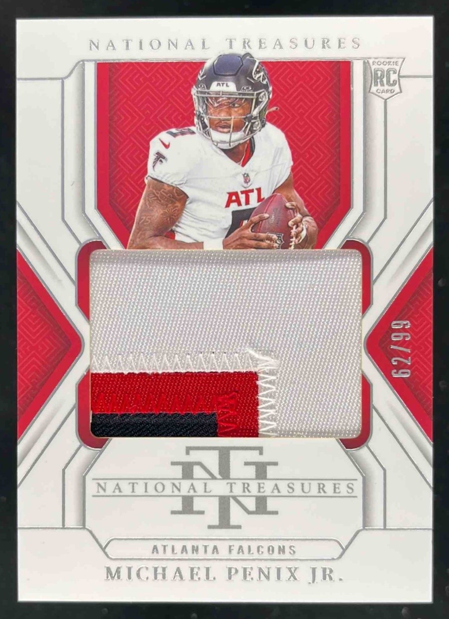2024 Panini National Treasures Michael Penix Jr. Rookie Patch /99 #215 Falcons