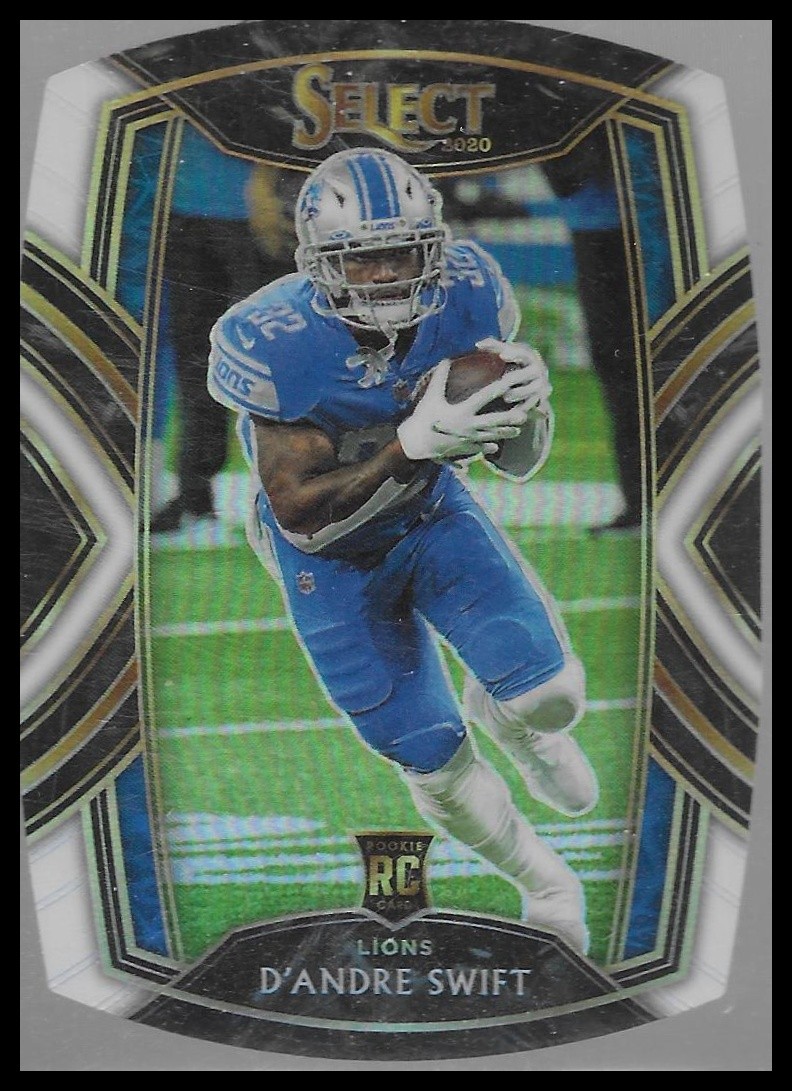 2020 Panini Select #251 D'Andre Swift Light Blue Prizm Die Cut