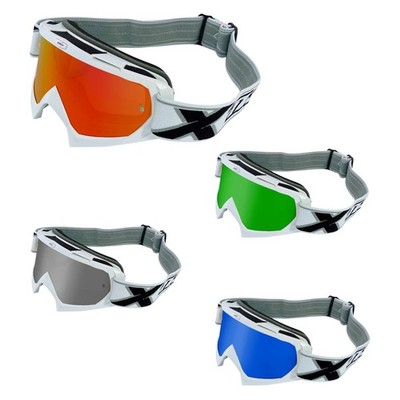 TWO-X Race MX Crossbrille Enduro DH Brille Motocross verspiegelt Solid weiss