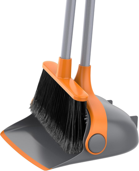 Mr.Siga Besen- Und Kehrschaufel-Set Mit Verstellbarem Langem Stiel, Kombi-Set Fü-image
