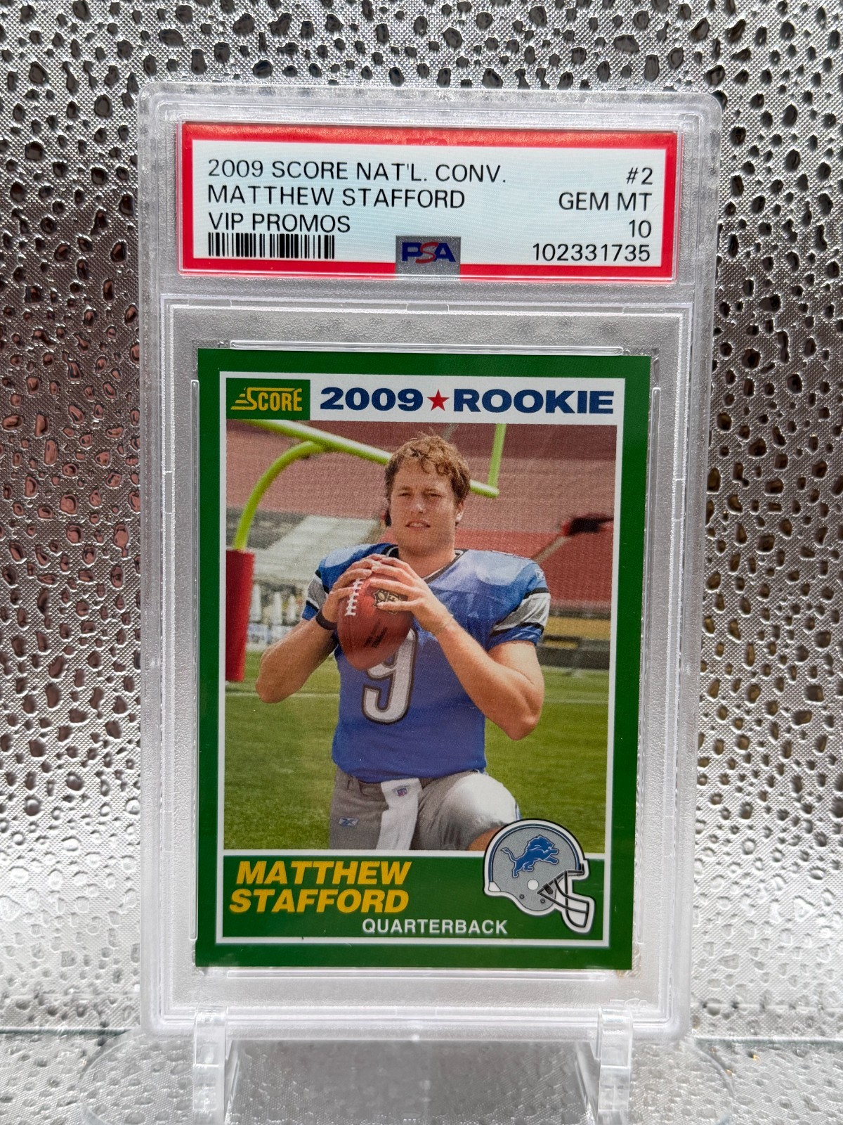 Matthew Stafford #2 2018 Panini Plates & Patches Football 2017 National Treasure Brand Logo Printing Plates