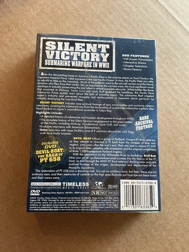 Silent Victory Submarine Warfare in WWII DVD PT658 Footage Interviews New Sealed - Picture 2 of 2