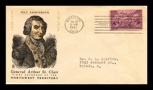 DR JIM STAMPS US COVER NORTHWEST TERRITORY ORDINANCE FDC SCOTT 795 LINPRINT
