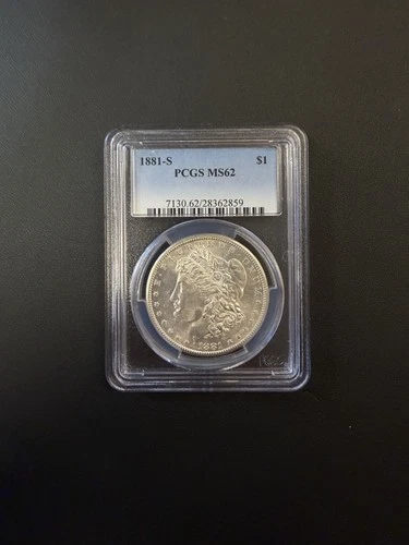 1881 S Morgan Silver Dollar PCGS MS62