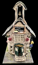 Blue Sky Welcome To Our School Candle House Tea Light 2002 Heather Goldminc 11”