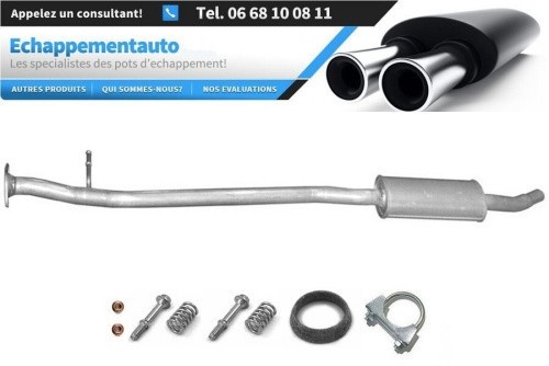 Silencieux intermédiaire d'échappement Nissan Qashqai 1.6 anti-corrosion