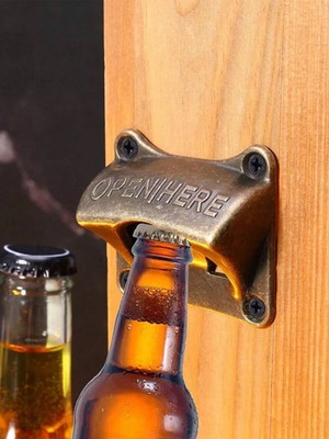 Vintage Bier Flaschenöffner Wandhalterung - Schwerlast Gusseisen Bar Werkzeug