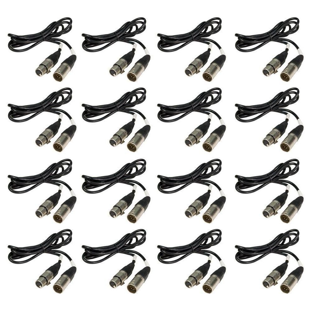 16 5-футовый 5-контактный DMX-кабель Chauvet DMX5P5FT от мужчины к женщине для любой системы DMX 36690₽