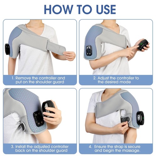 Heated Shoulder Wrap Massager Cordless Electric Shoulder Heating Pad for Neck... - Bild 2 von 8