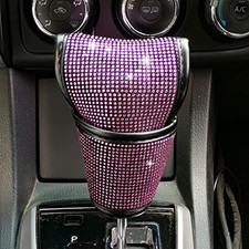 KEVWR Bling Auto Shift Gear Cover, Knob Gear Stick Crystal Glitter Bling Pink