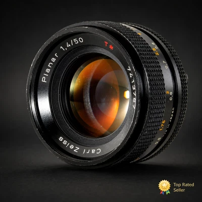 Objectif Carl Zeiss Planar T 50mm f/1.4 C/Y Manuel Japon Monture Contax/Yashica - Photo 1/4