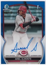 2023 Bowman Chrome Prospect Auto Blue Refractor ARIEL ALMONTE CPA-AA 48/150 Reds