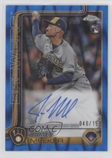 2025 Topps Chrome Rookie Blue RayWave Refractor /150 James Meeker #RA-JME Auto